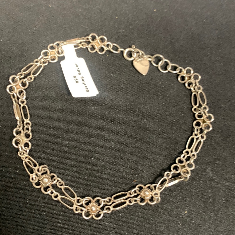 Vintage Sterling Silver 925 Ankle Bracelet